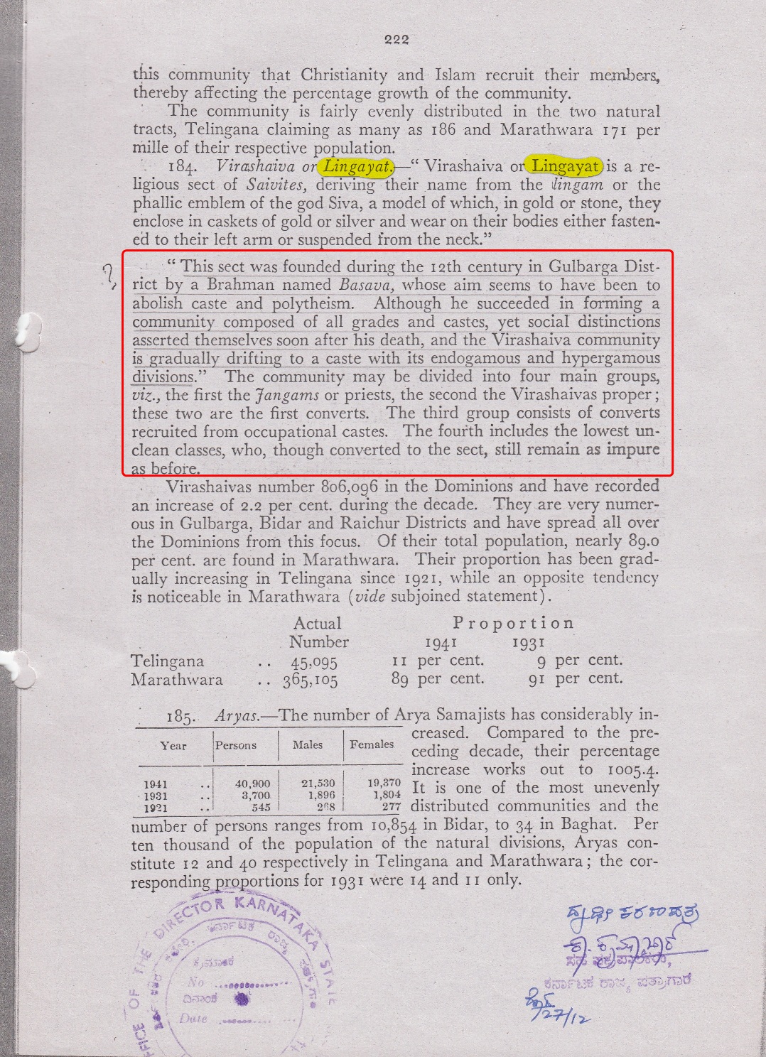 Census of India 1941 Hyderabad State Report_2